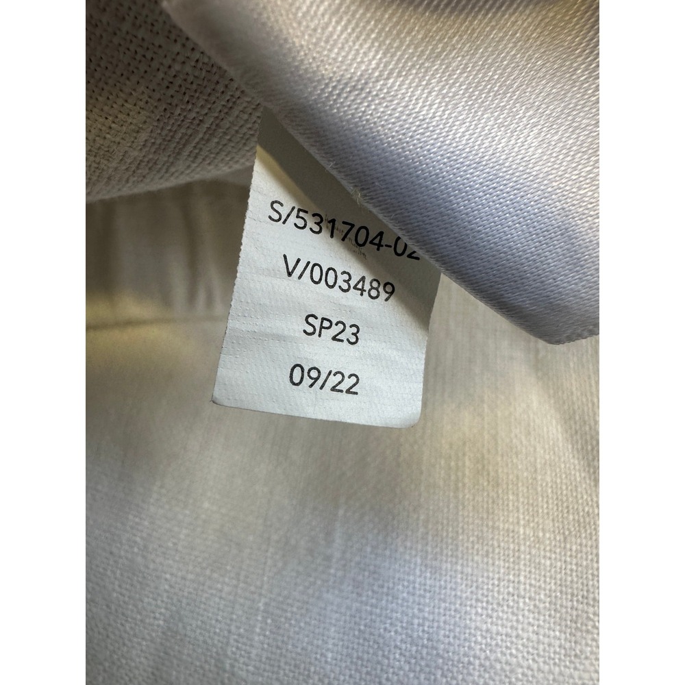 Athleta Retreat 100% Linen Jogger Pants White Resort Beach Zip Pockets Size 6 - Picture 8 of 14